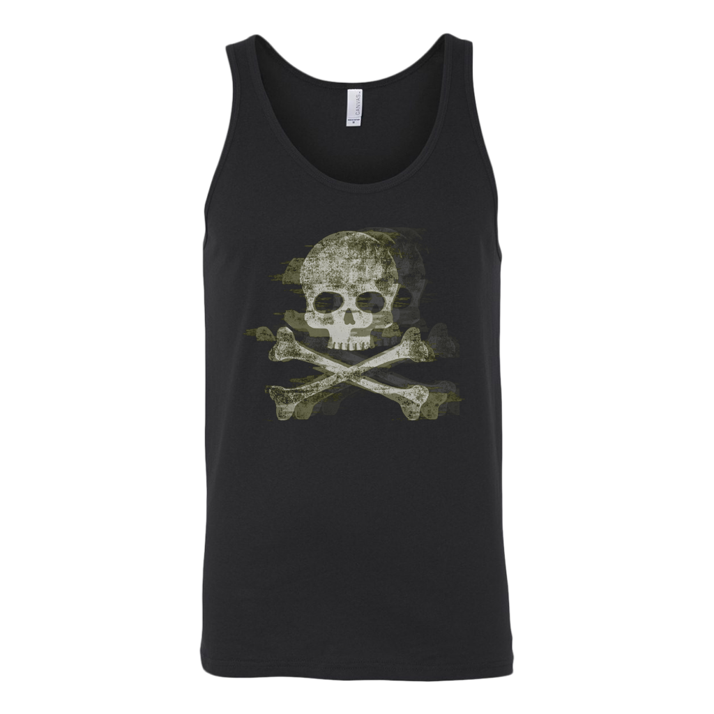 SKULL GLITCH - ROYAL UNISEX TANK