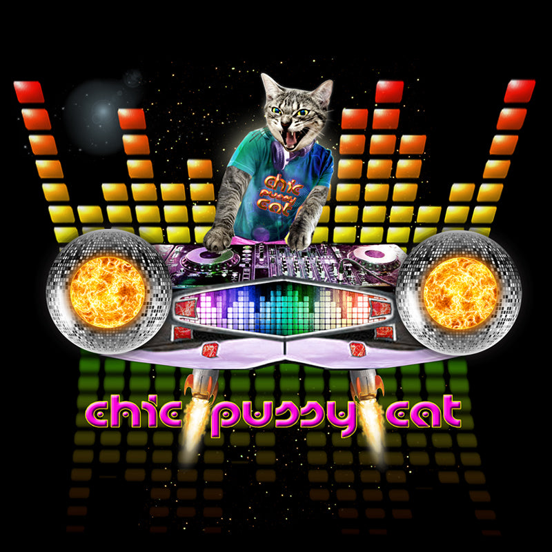 DJ Chic Pussy Cat - Fashion Fit Ringspun T-Shirt - 100% cotton