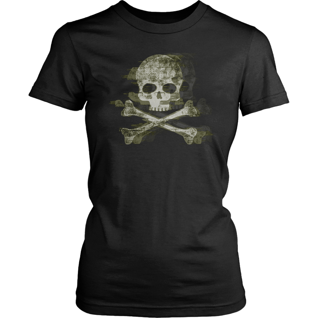 SKULL GLITCH - ROYAL WOMEN'S TEE