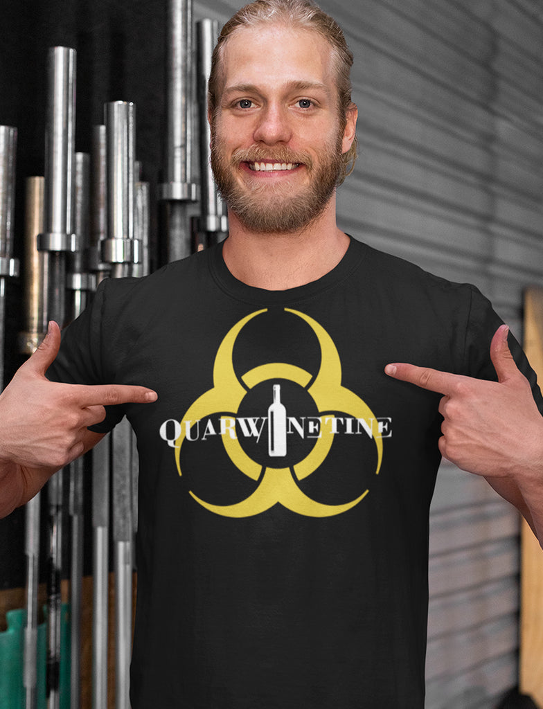 QUARWINETINE - Short-Sleeve (BLACK) Mens T-Shirt