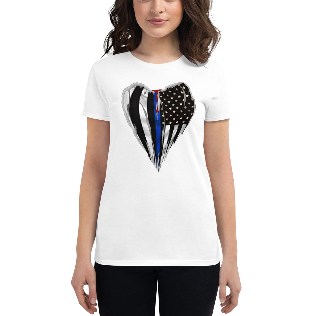 PREMIER: BLUE HEART - Women's short sleeve t-shirt